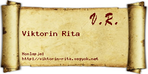 Viktorin Rita névjegykártya